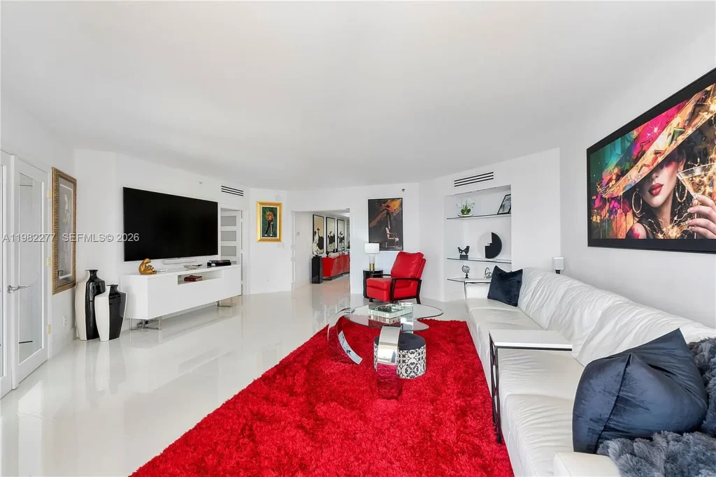 Sala principal / Living room · Unidad 2609, 7000 Island Blvd, Aventura FL